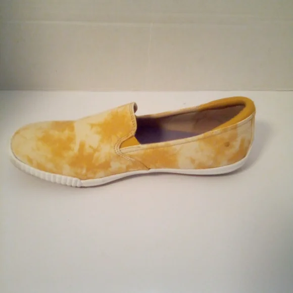 Dr. Scholls Jot It Down Deck Shoes Yellow Tie Dyed Slip-On Size 6.5 Pre-owned - Picture 9 of 11